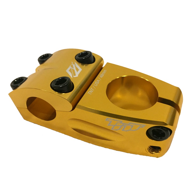 TNT Threadless BMX Race Stem – 60mm – Gold – USA Made