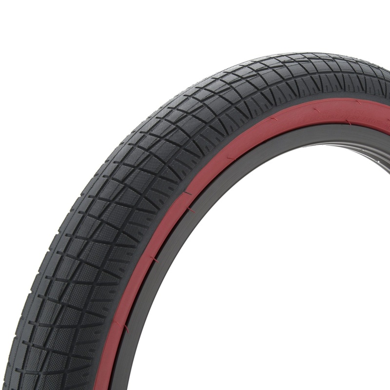 20×2.40 Mission Fleet BMX tire – Black w/ Red Sidewall