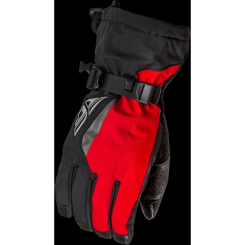 FLY RACING Title Gauntlet Gloves Black/Red Sm