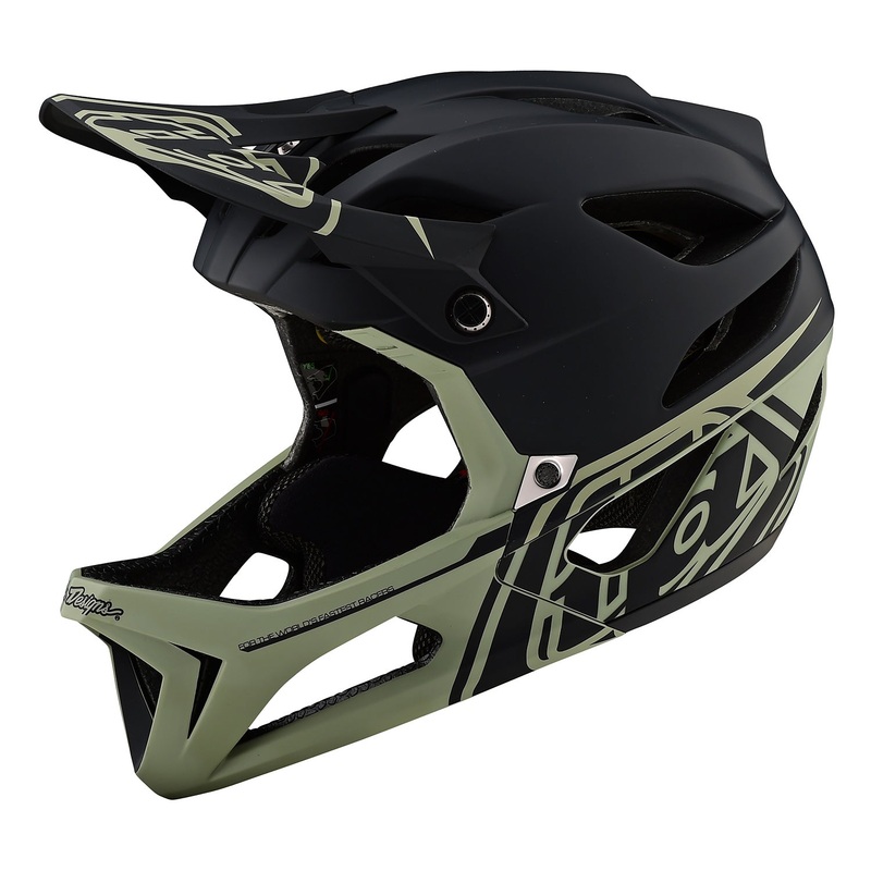 Troy Lee Designs Stage MIPS BMX Race Helmet-Stealth Black/Stone Gray Medium/Large
