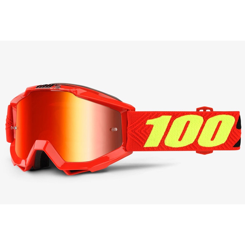 100% Accuri Youth Goggles-Saarinen-Mirror Red Lens