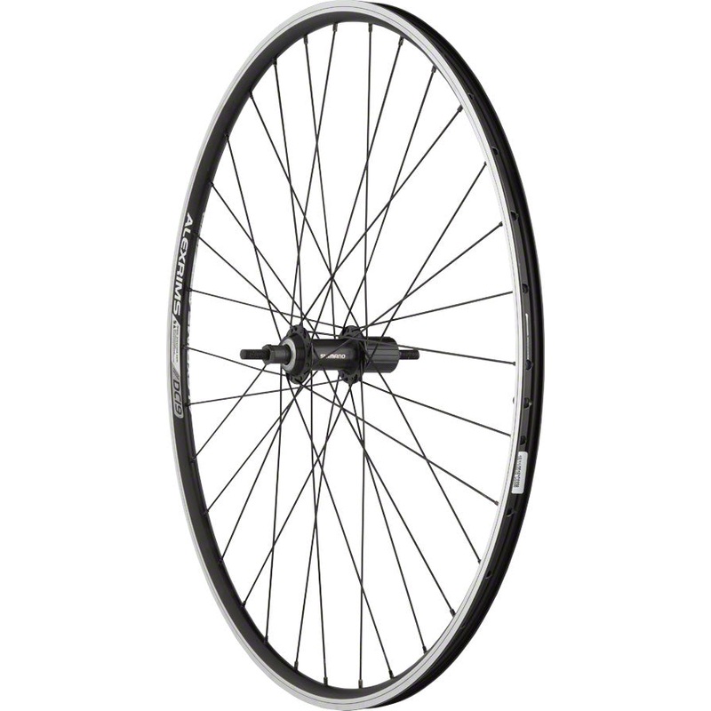 Alex DC19 Rim Mountain Touring Hybrid Rear Wheel 700c 29er 10 x 1 x 135mm Rim Brake Shimano HG Black Clincher Bolt on