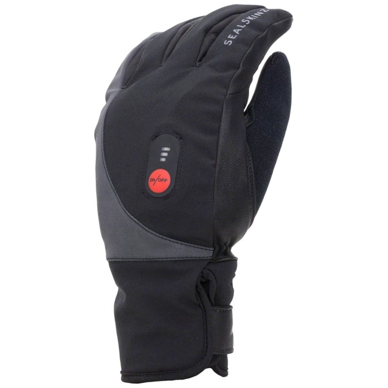 SealSkinz Upwell Waterproof Heated Gloves – Black Full Finger Large
