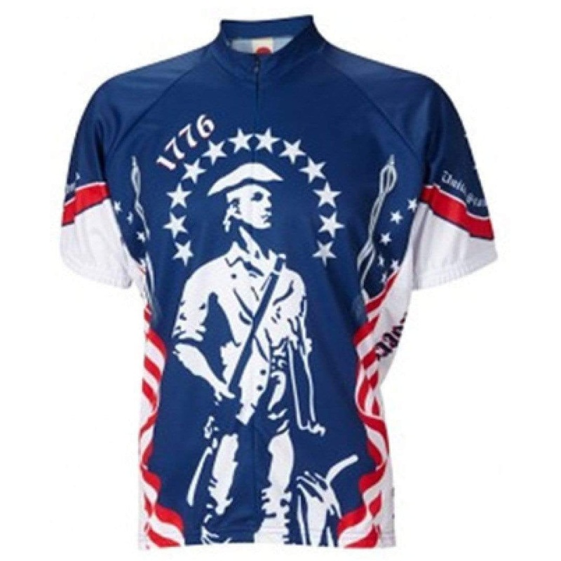 Men’s Minute Men Road Bike Jersey Blue Small