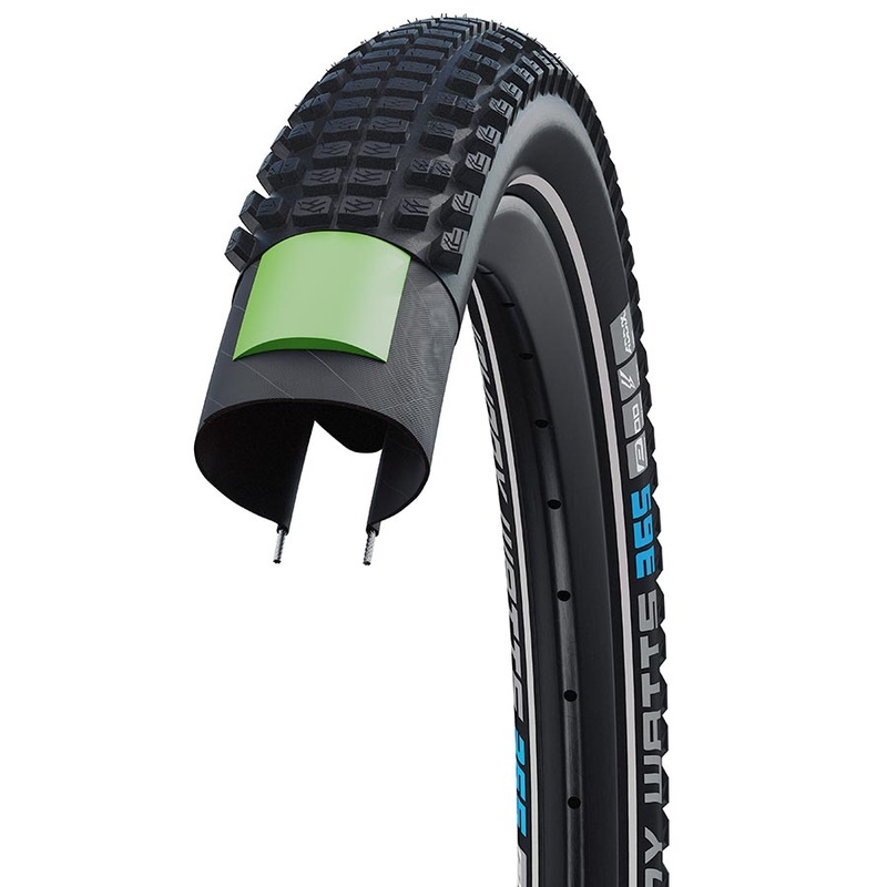 Schwalbe Johnny Watts Mountain Tire 27.”x2.35 Wire Clincher Addix 4season DD GreenGuard 67TPI Black