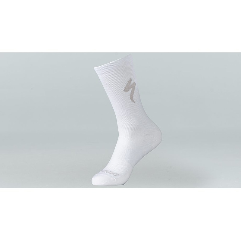 Specialized soft air tall logo sock white m