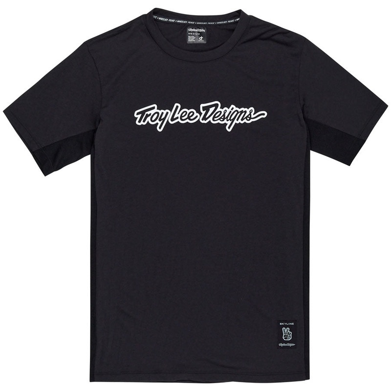 Troy Lee Designs Skyline Short Sleeve Ride Tee  Signature Black X-Large