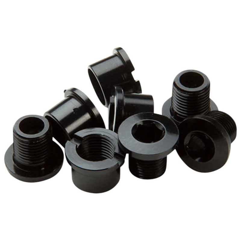 RaceFace Chainring Bolt/Nut Set – M8 x 8.5mm Hex  Aluminum  Black Set of 4
