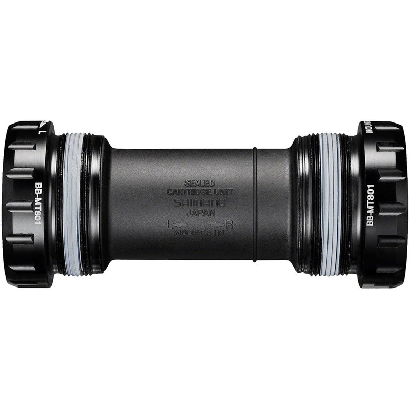 Shimano Deore XT BB-MT801 English Bottom Bracket – English (BSA), 68/73mm, Fits Hollowtech II Spindle, Black