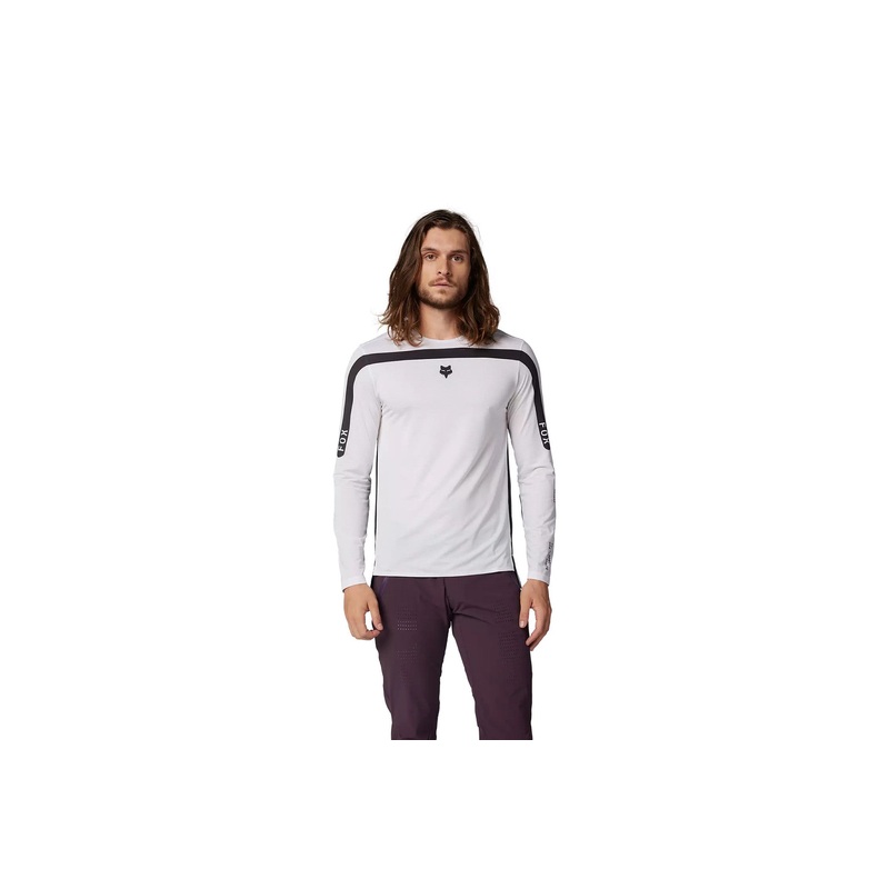 Fox Racing Flexair Race Aviation Long Sleeve Jersey White Small