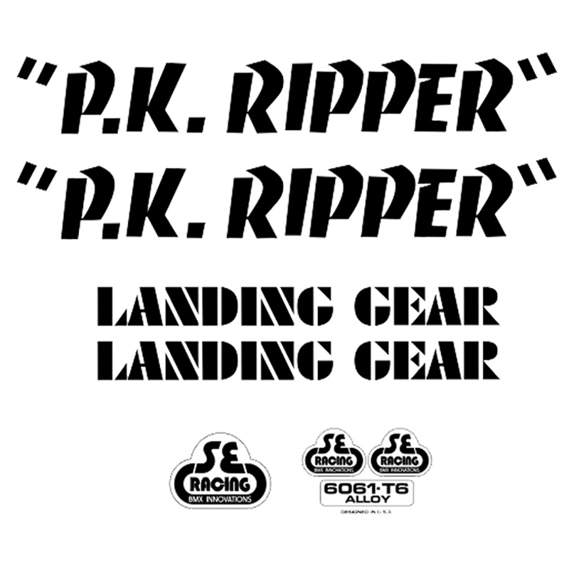 SE PK Ripper Decal Sticker Set Black
