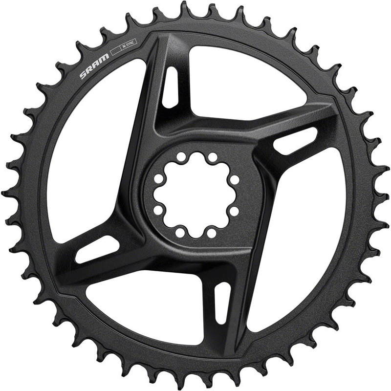 SRAM Rival X-Sync Direct Mount Road Chainring – 38t, 12-Speed, 8-Bolt Direct Mount, 6.5mm Offset, Black, E1