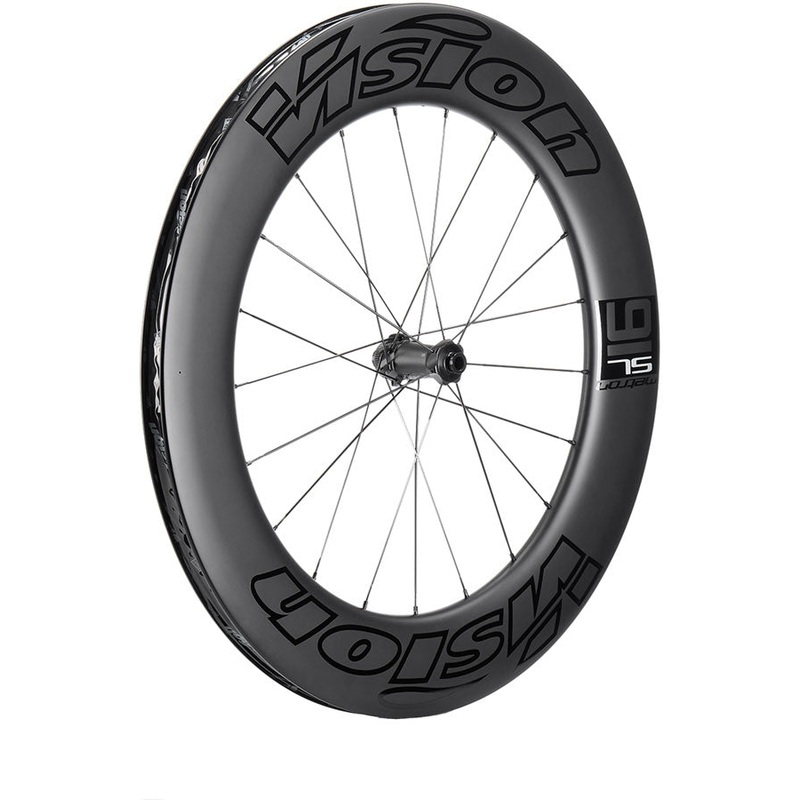 Vision Metron 91 TL Front Wheel Tubeless 700c 21H Spoke Count Disc Brake Center Lock Rotor Mount  BLK