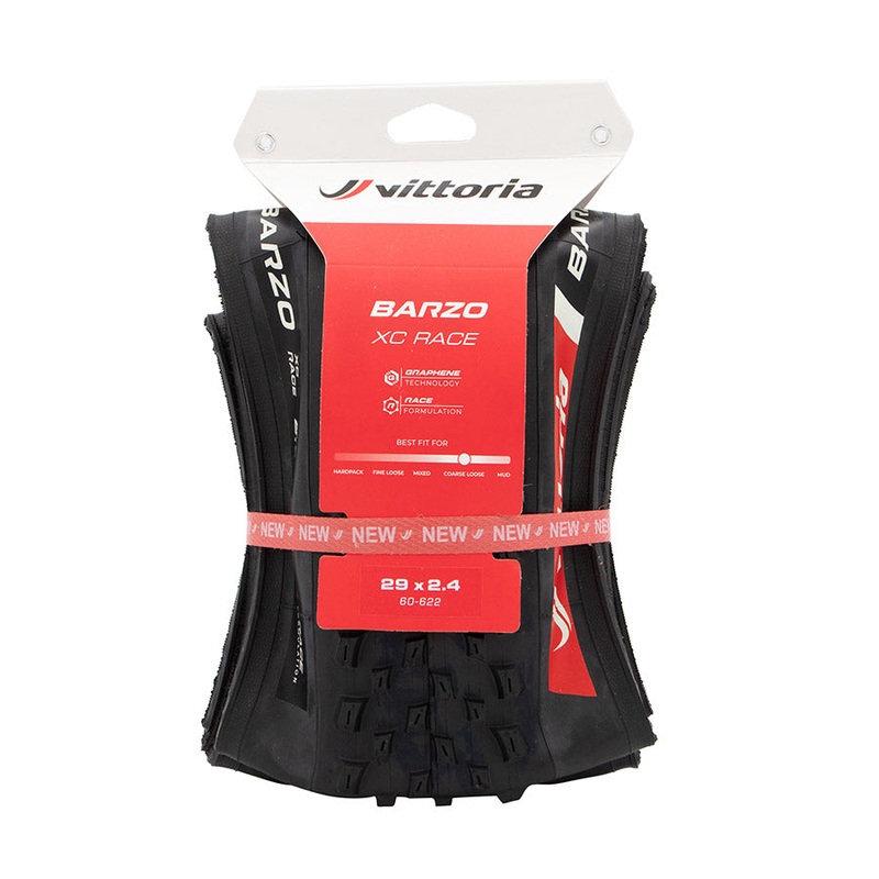Vittoria Barzo XC Race Tire – 29 x 2.40 Tubeless Folding BLK Race Graphene + Silica