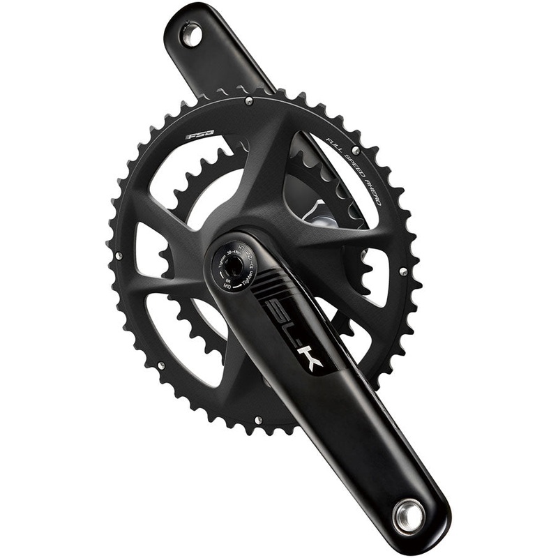 Full Speed Ahead SL-K 2x Modular Carbon Crankset – 175mm, For Shimano HG+ 12-Speed, 52/36t, DM/90 BCD, 30mm 386EVO Spindle, Black