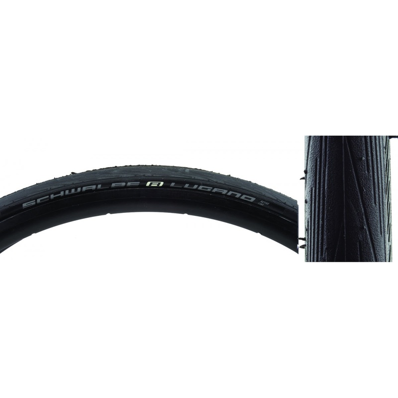 Tire Swb Lugano Ii Endurance 700X25 Twin Reinforced Black/Bsk Silca Wire