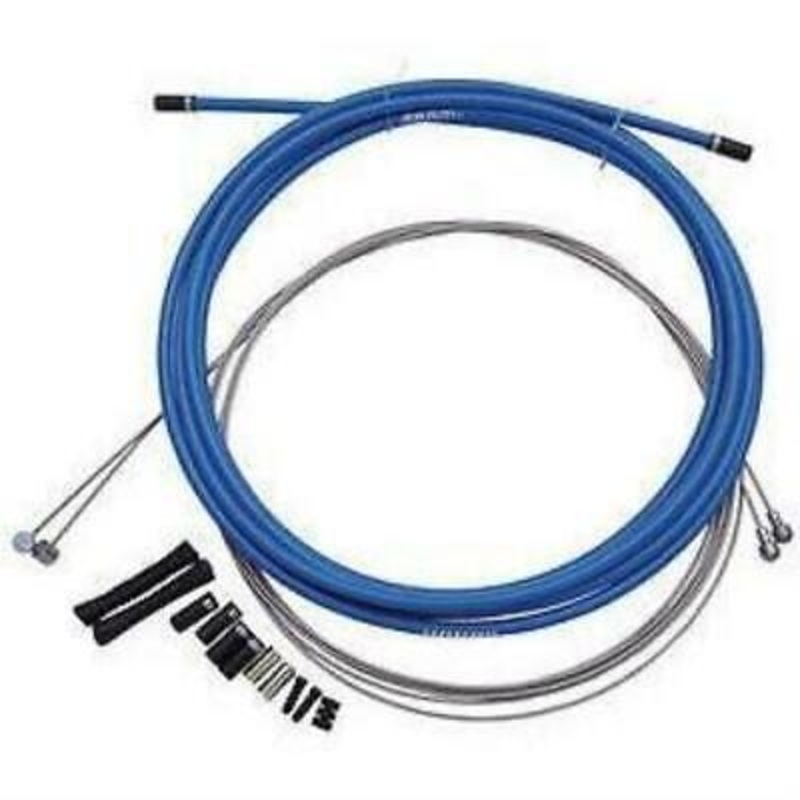 SRAM MTB Brake Cable System 1.5mm Cable 5mm Casing Ferrules Front Rear Kit Blue
