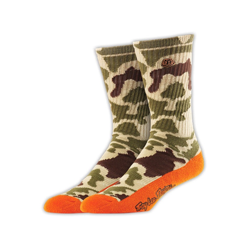 Troy Lee Crew Socks Camo-Orange 8/10: ( $12.95 )