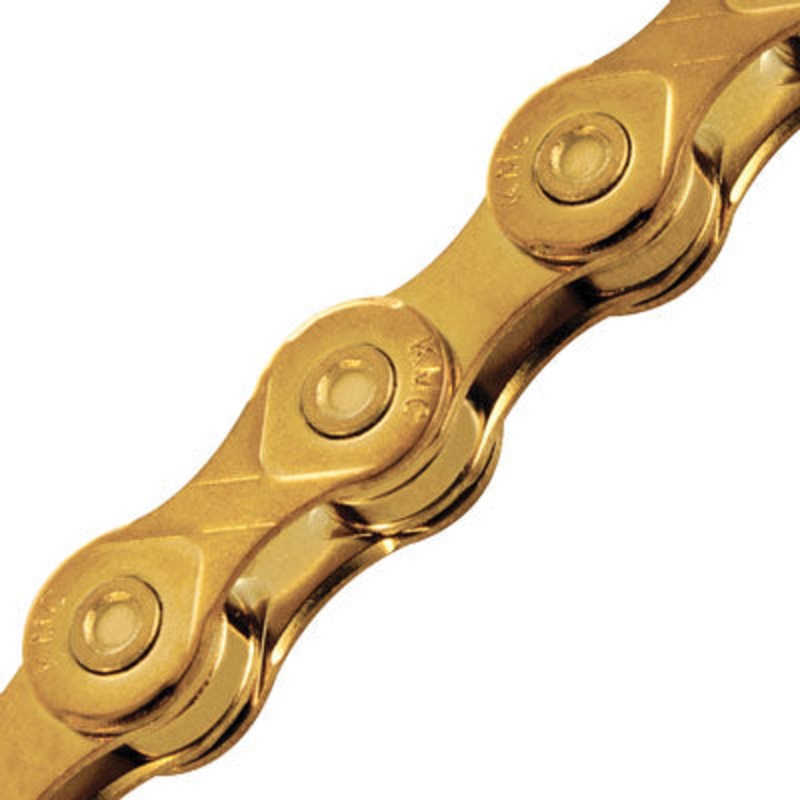 kmc chain x10x116l ti gold x10 x 116l ti gold x10 kmc chains 1/2” x 11/128” Ti-Nitride