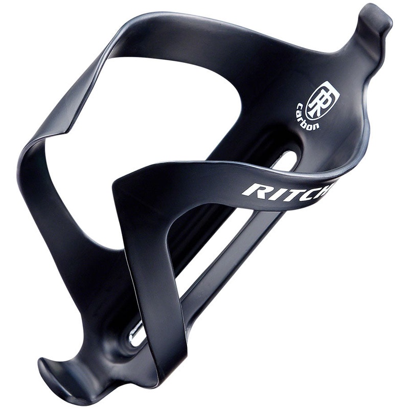 Ritchey WCS Carbon Water Bottle Cage: Black with White Logo