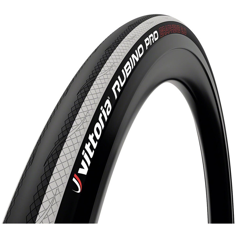 Vittoria Rubino IV Tire – 700 x 25, Clincher , Folding , Black/White, 3C, G2.0
