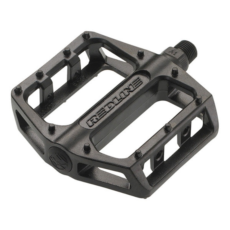 Redline Alloy Platform Pedals-9/16 Spindle-Black