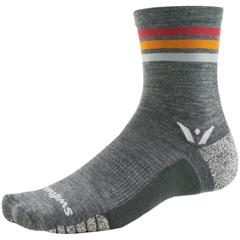 Swiftwick Flite XT Trail Five Socks – 5″ Red Stripe Small