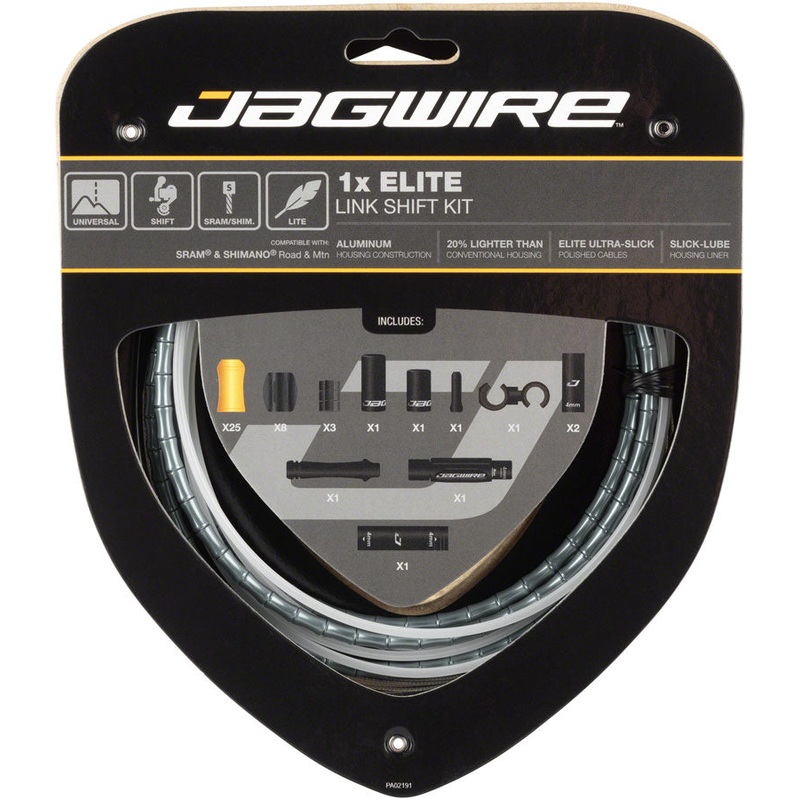 1x Elite Link Shift Cable Kit SRAM/Shimano Polished Ultra-Slick Cable Gray