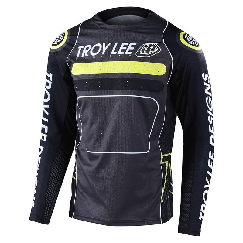 Troy Lee Designs Sprint Drop In BMX Race Jersey-Black/Green Adult Small