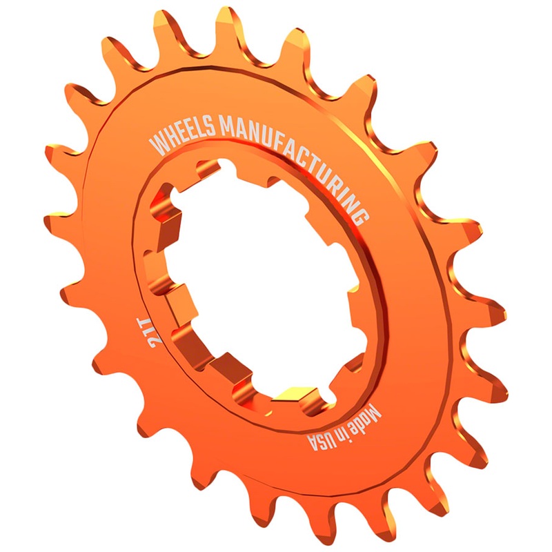 Wheels Manufacturing SOLO-SPEED Cog – 21t, Fits SOLO-SPLINE and SOLO-XD kits, Orange