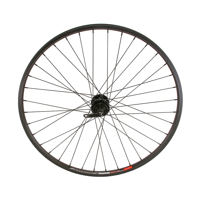 27.5 ALLOY FRONT 6/BOLT DISK WHEEL 36 SPOKE 14GBLACK 3/8 Q.R/AXLE DOUBLE WALL BLACK | Live 4 Bikes 27.5 Black