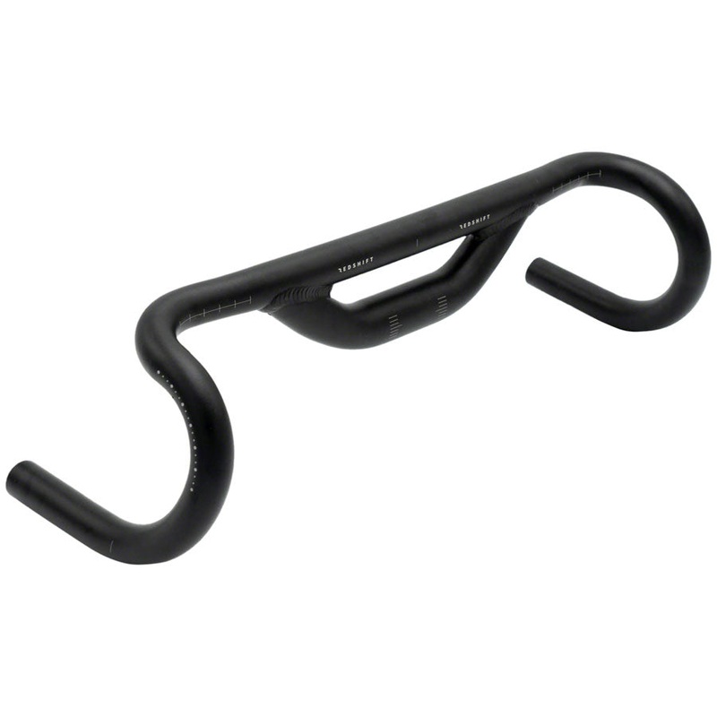 Redshift Sports Top Shelf Low Flare Road Drop Handlebar – Aluminum 31.8mm 50cm 50mm Rise BLK