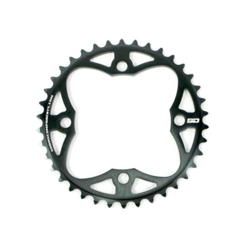 SD CNC 6061 Chainring 4 Hole 104PCD Black 49T