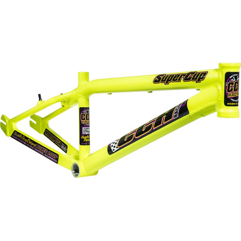 CCH Super Cup Aluminum BMX Race Frame-Fluorescent Yellow Expert
