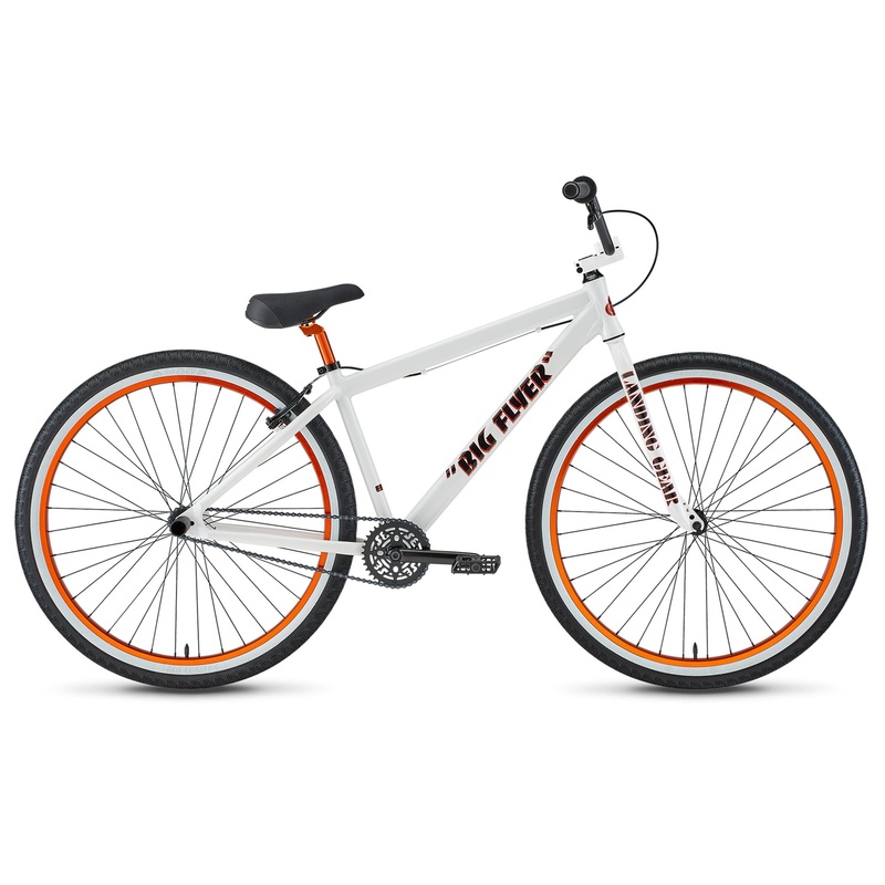 SE Bikes Big Flyer 29″ BMX Freestyle Bike-White/Orange