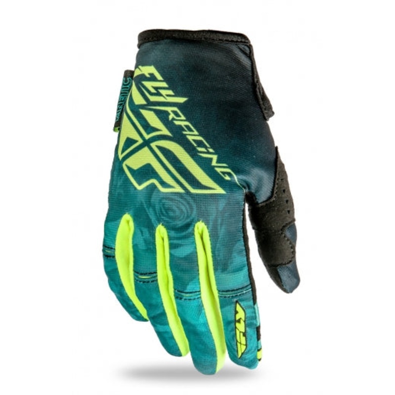 Fly Racing 2016 Kinetic Ladies Gloves-Teal/Hi-Vis Girl Youth Medium (3)