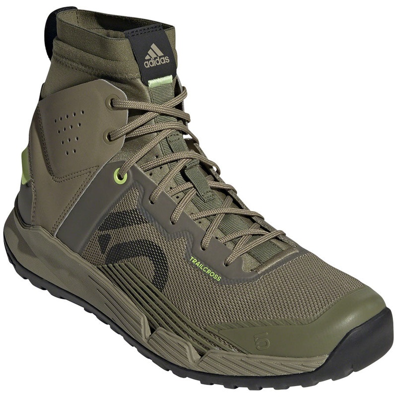 Five Ten Trailcross Mid Pro Flat Shoes – Mens Orbit Green/Core BLK/Pulse Lime 10.5