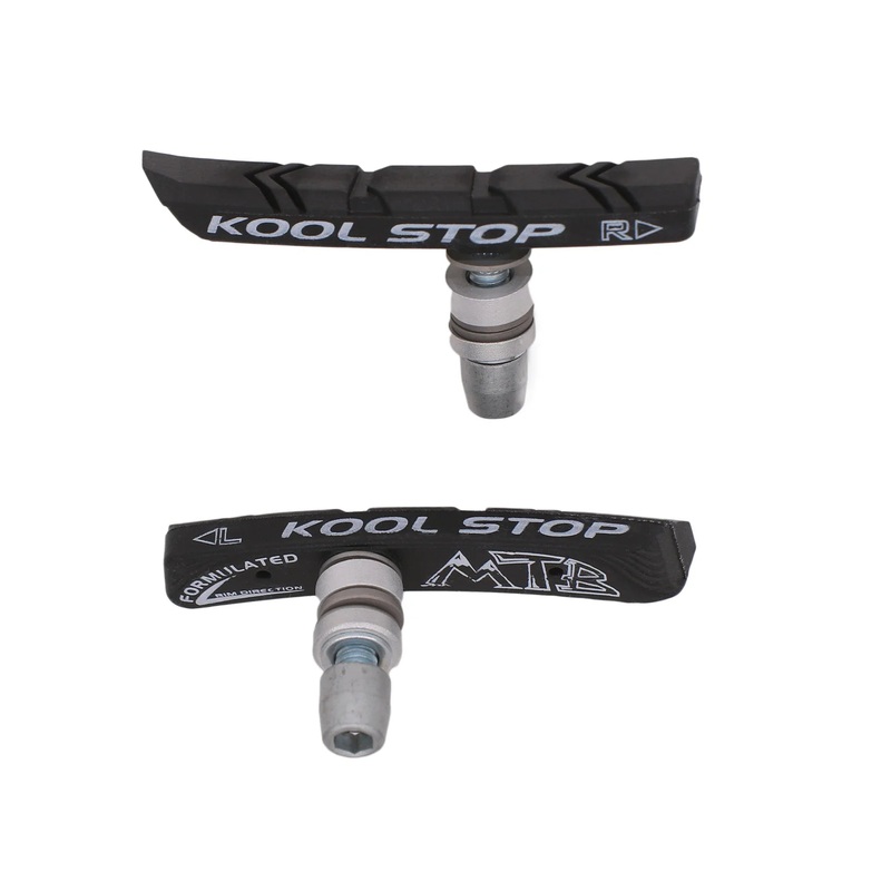 Kool Stop MTB Mountain Brake Pads/Shoes – Threaded – Black – USA Made