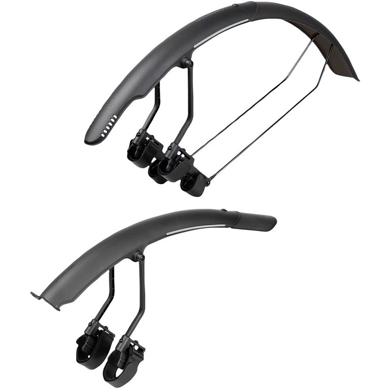 Topeak Tetrafender R1 / R2 Fender Set – Fits Up To 650/700 x 32 Road Tire, Black