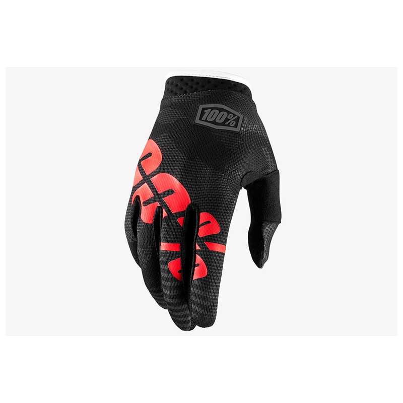 100% ITrack BMX Race Gloves-Black Camo Youth Medium
