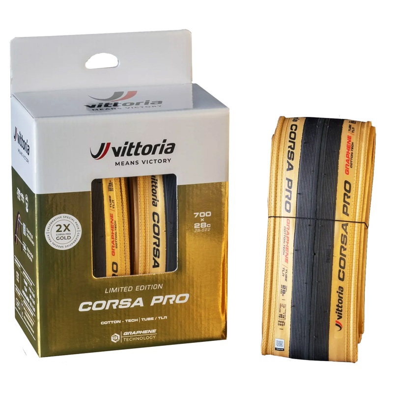 Corsa Pro Gold Limited Edition Tires – 700 x 28 Tubeless Folding BLK/Gold Limited Edition G2.0 Pair 700 x 28c