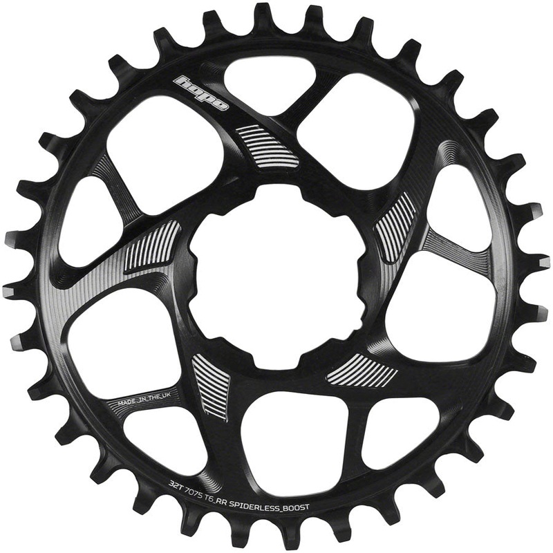Hope Spiderless Retainer Chainring – 32t, Boost, Hope Direct Mount, R22, Black