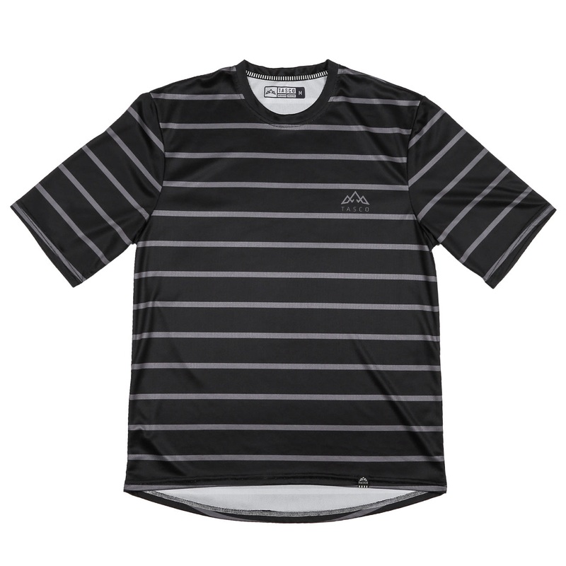 Old Town Trail Striped Mountain Bike Jersey Black Small