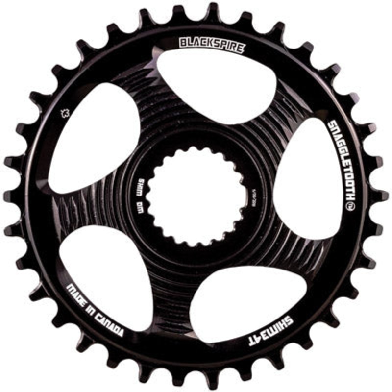 B-Spire C/Ring Snaggletooth Nw Shim,D Mnt,34T,51/55,12Spd,Blk Snaggletooth N/W 12 Spd D-Mount Chainring  Chainrings NA Black