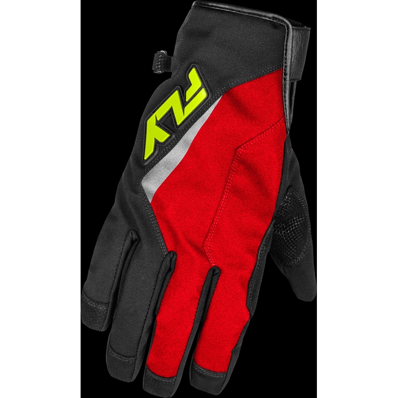 FLY RACING Title Long Gloves Red/Black/Hi-Vis Md