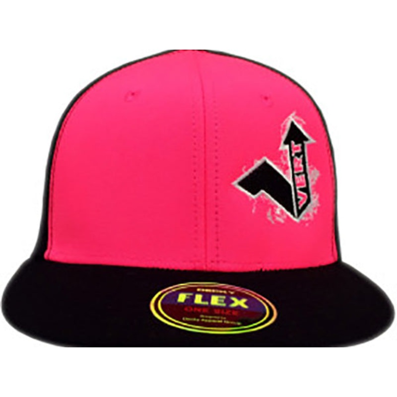 Vert Flatbill Flexfit Hat-Black/Neon Pink-OSFA
