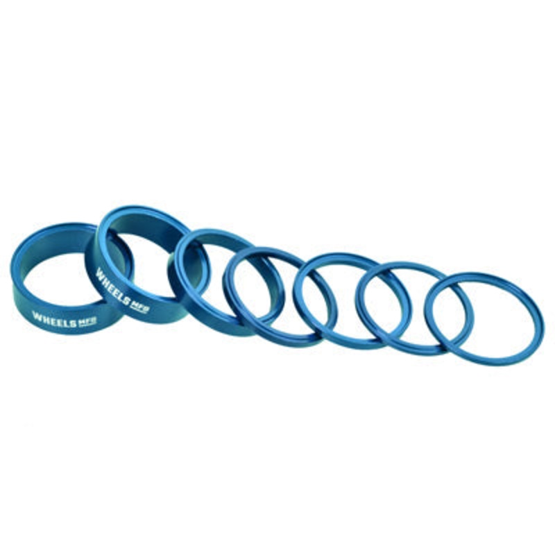 Wmfg H/Set Spcrs,Stckrght Teal,7 Spacers Aluminum Headset Spacer Kit  Headsets NA Teal