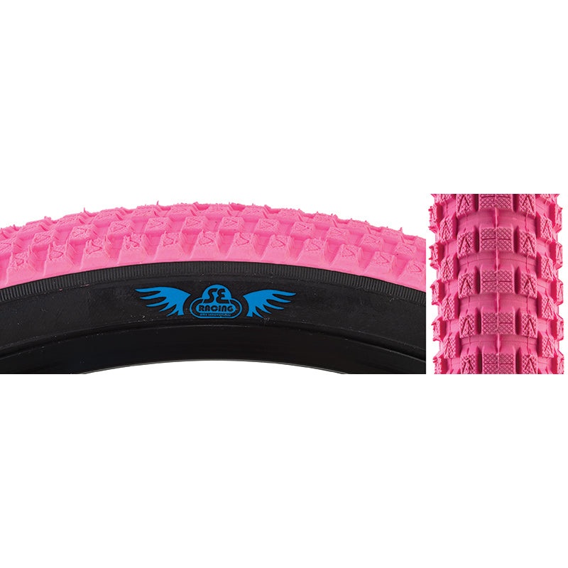 26×2.0 SE Racing Cub BMX Tire – Pink w/ Black Sidewall