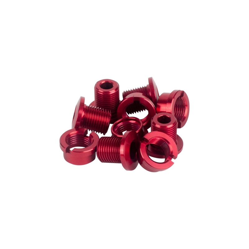 Sinz Alloy BMX Chainring Bolts-Red Long