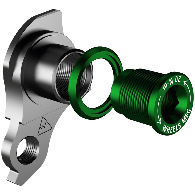 Wheels Manufacturing Universal Derailleur Hanger – 404-9, For Frames designed to accept SRAM UDH, Black/Green